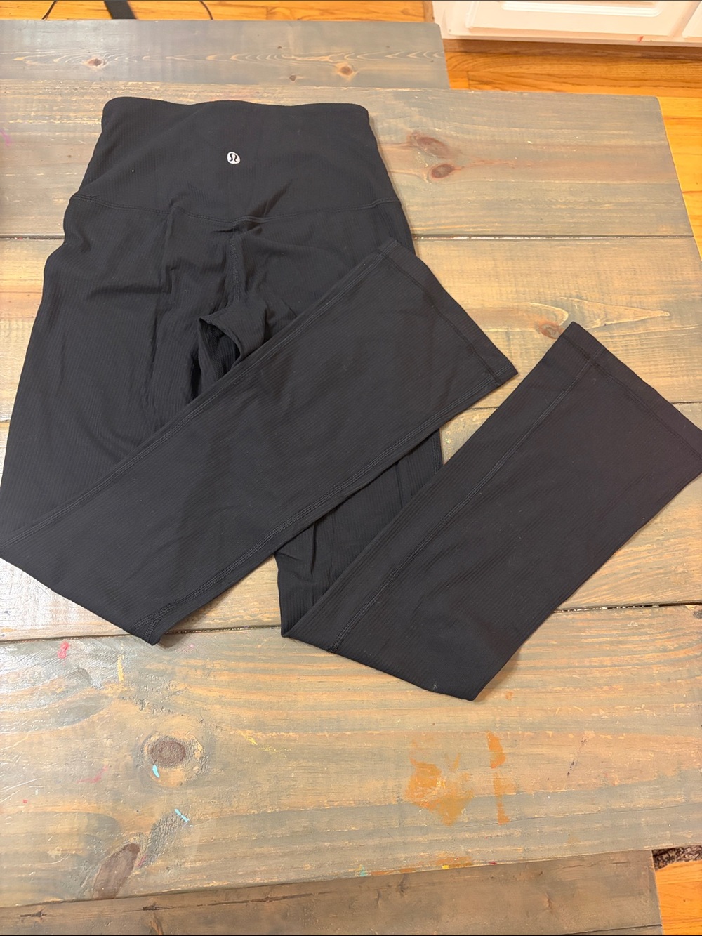 lululemon athletica Black Ribbed Leggings